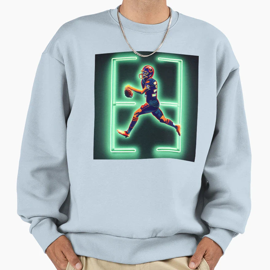 Football Player Sweatshirt - Minimalist Print Unisex