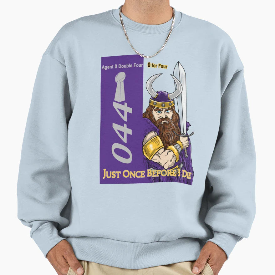 Minnesota Vikings Fans Just Once Sweatshirt - Minimalist Print for Adults