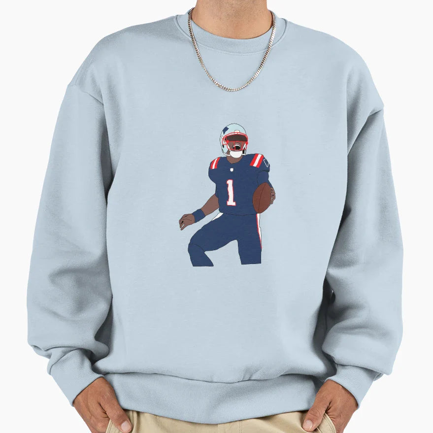 New England Patriots Cam Newton Sweatshirt - Streetwear Style Unisex