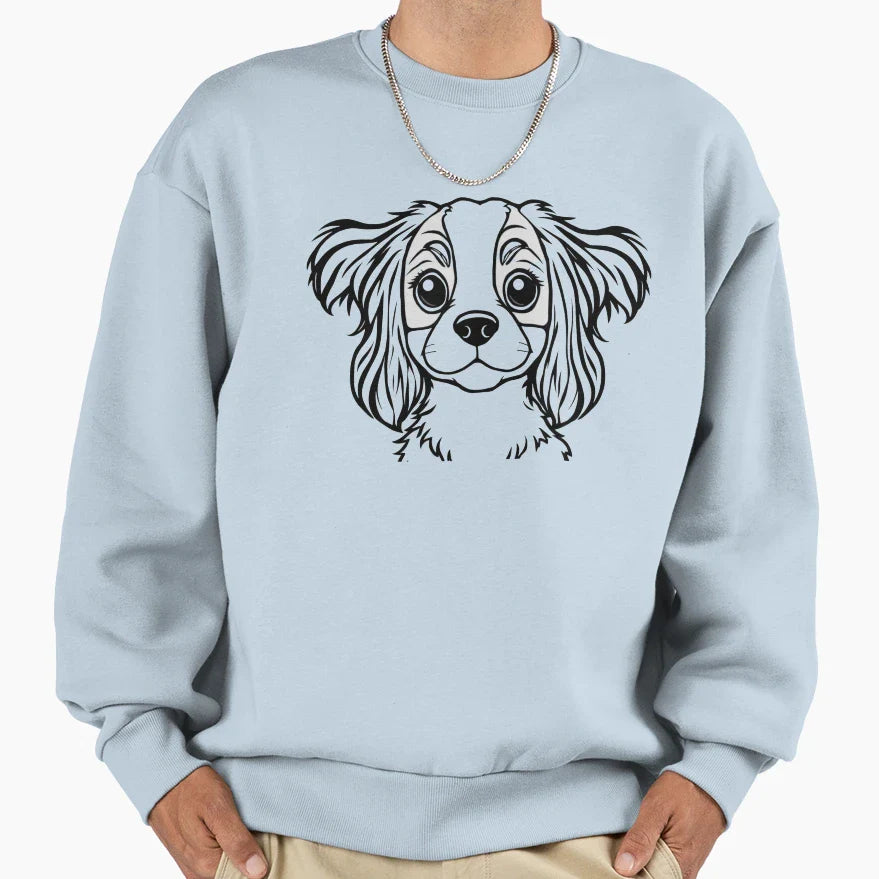 Cheerful Cavalier King Charles Sweatshirt - Aesthetic Graphic Unisex