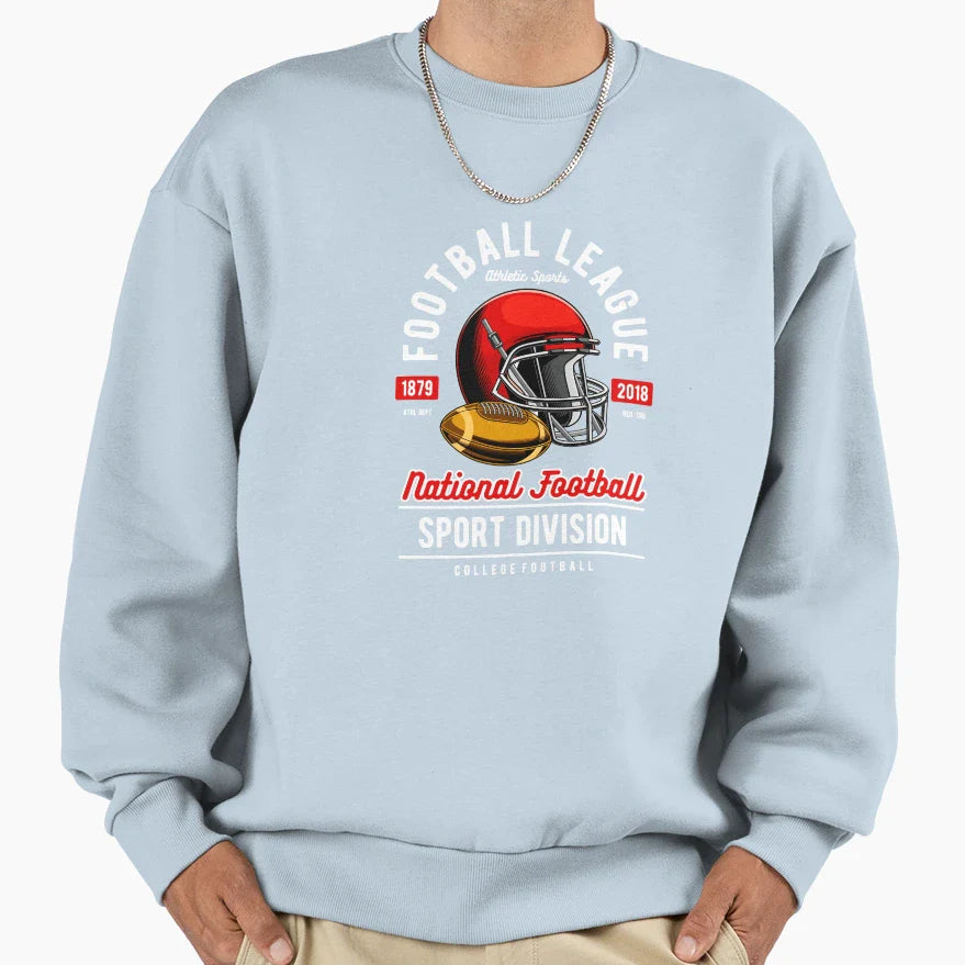 Football Sport Division Sweatshirt - Graphic Print Unisex