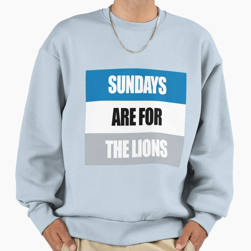 Sundays Are Lions Sweatshirt - Novelty Apparel Men Women