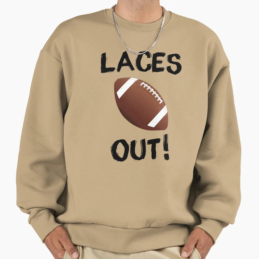 Laces Out Sweatshirt - Fun Novelty Design for Adults