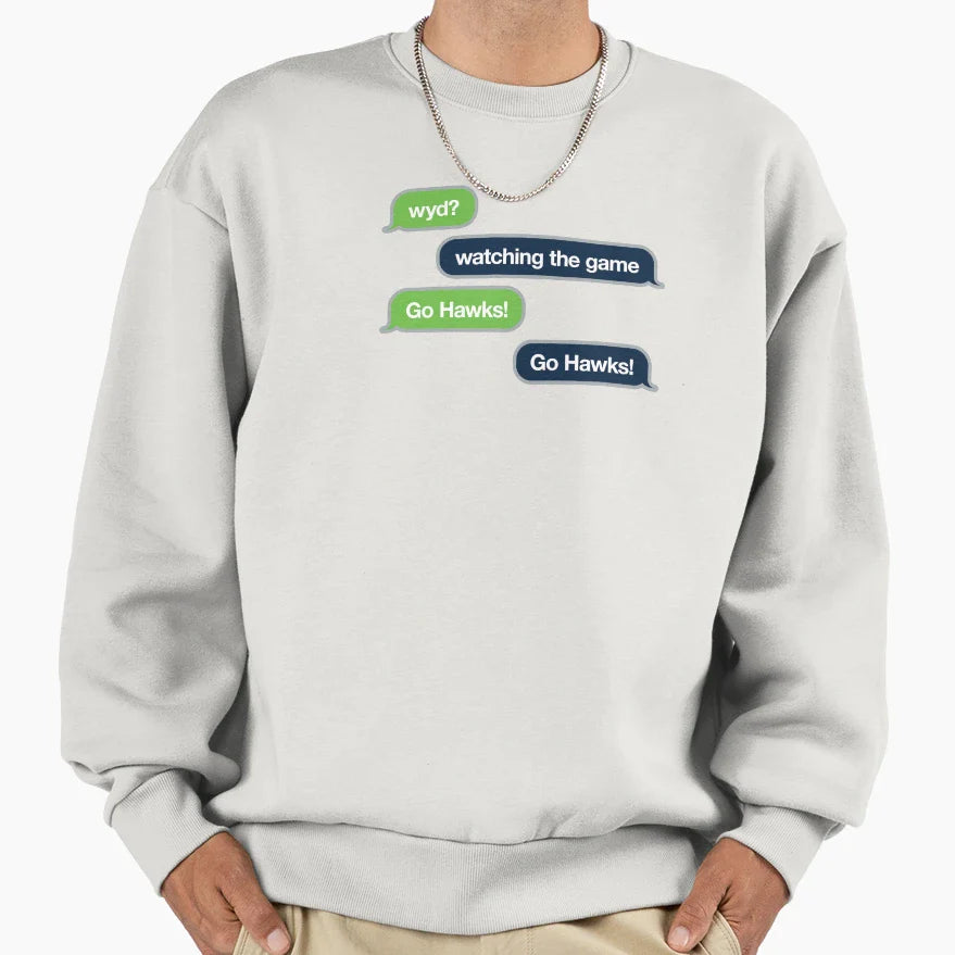 Wyd Text Message Sweatshirt - Casual Everyday Wear Unisex