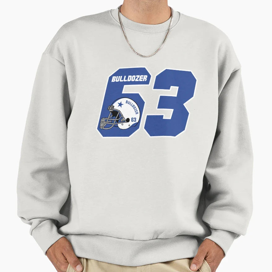 Bulldozer 63 Sweatshirt - Fun Novelty Design for Adults