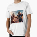 Two Football Players Competing Field T-Shirt - Custom Art Print for Adults