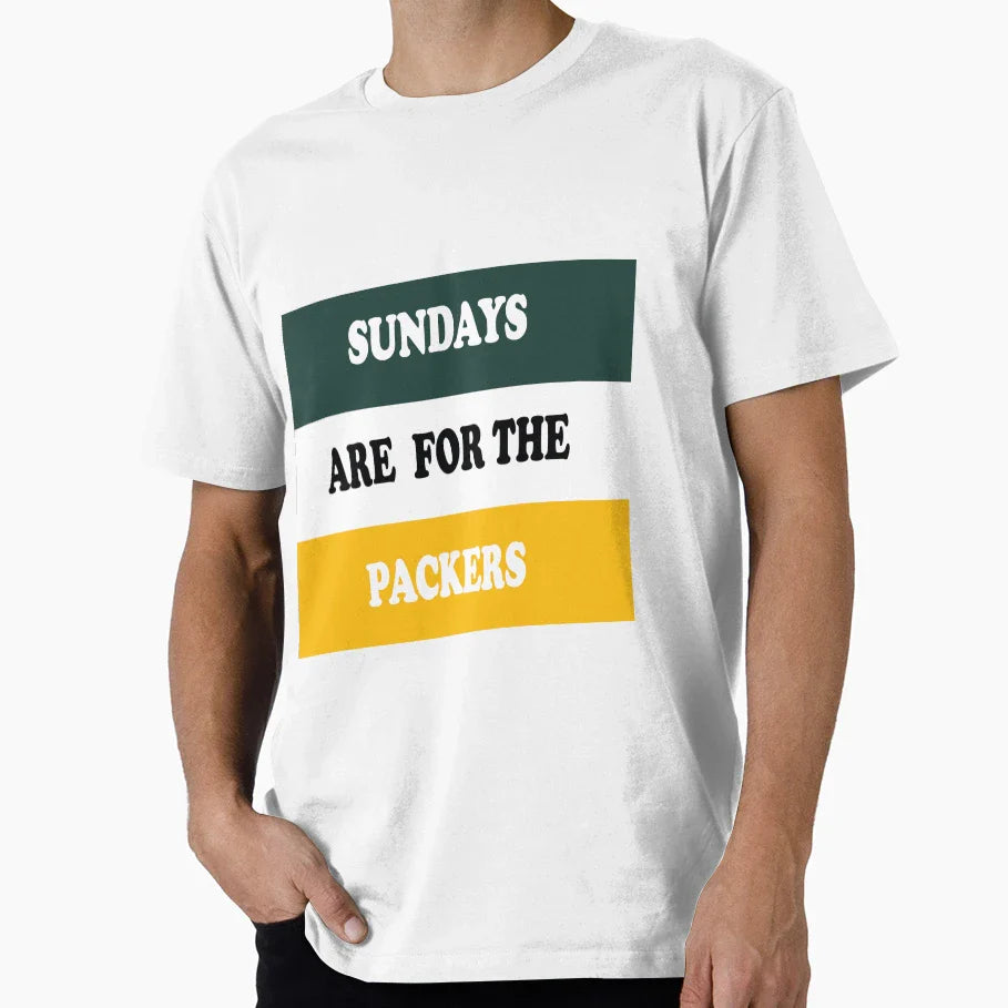 Sundays Are Packers T-Shirt - Casual Everyday Wear Men Women