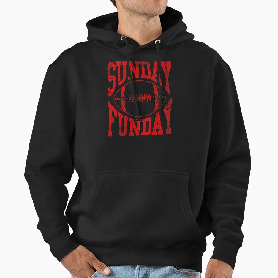 Sunday Funday Football Hoodie - Minimalist Print Unisex