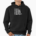 Eat Sleep Drink Draft Repeat White Text Hoodie - Graphic Print Men Women