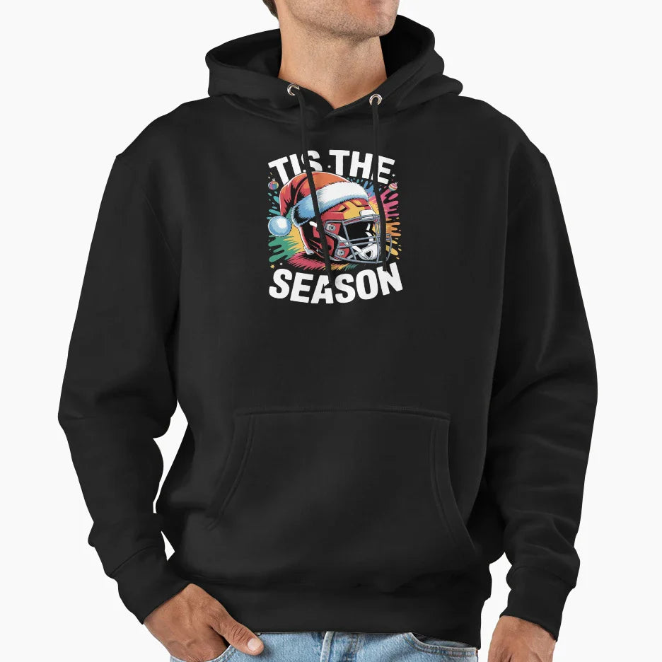 Football American Santa Hoodie - Aesthetic Graphic Unisex