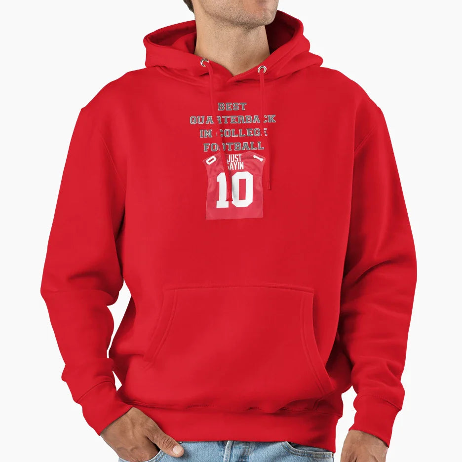 Best Quarterback College Football Hoodie - Custom Art Print for Adults