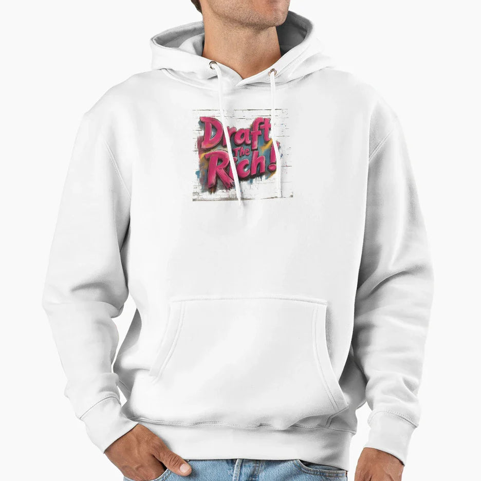 Draft Rich Street Art Hoodie - Fun Novelty Design Men Women