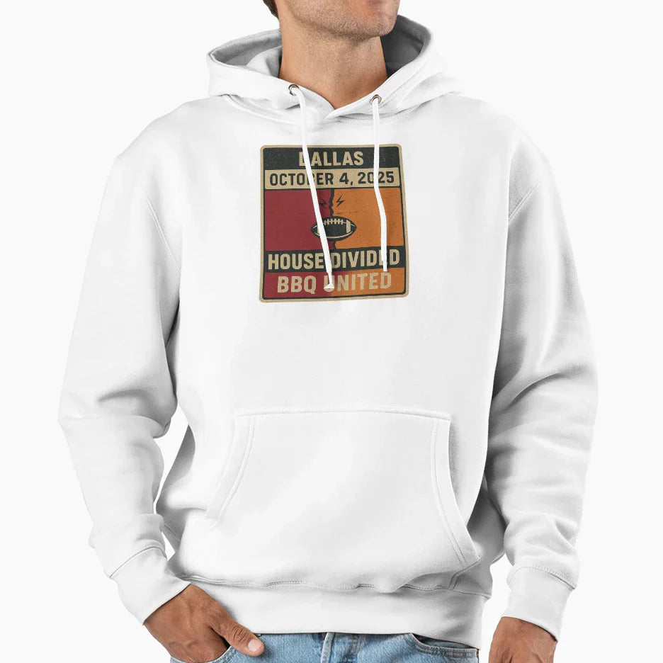 House Divided Bbq United Dallas 2025 Hoodie - Custom Art Print Men Women
