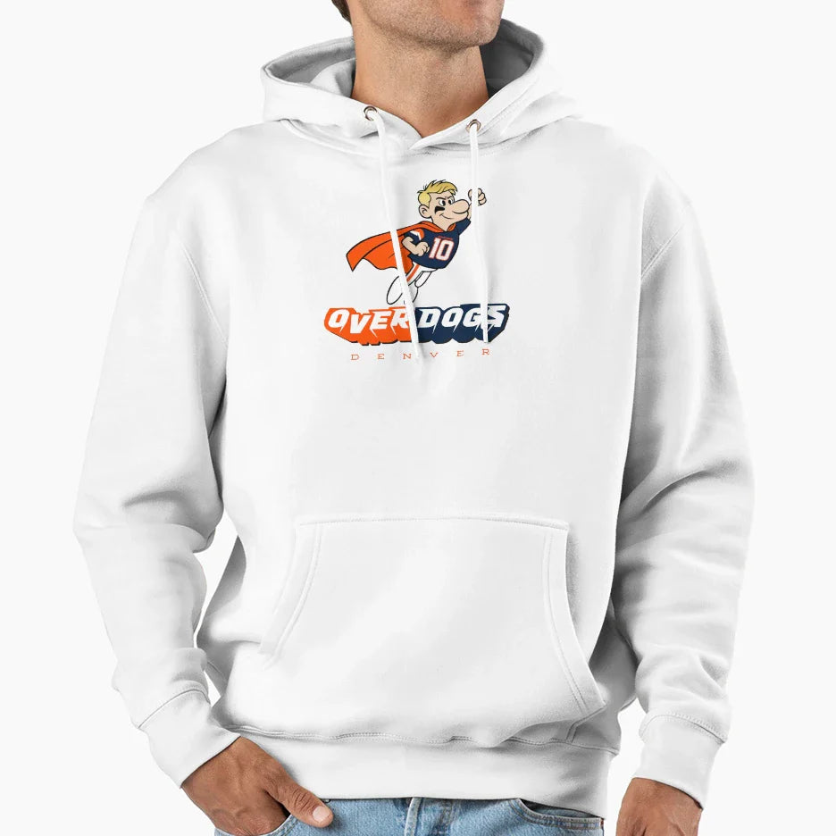 Overdogs Bo Nix Denver Football Hoodie - Fun Novelty Design for Adults