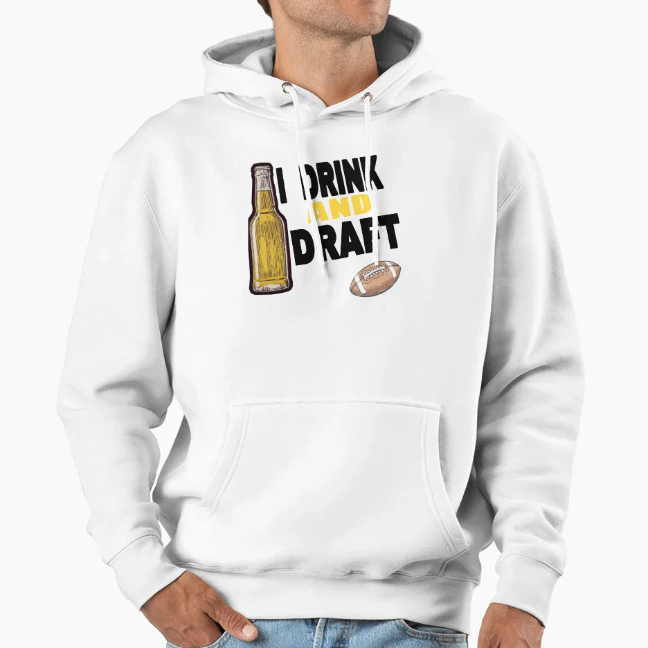 I Drink And Draft T-Shirt - Graphic Print for Adults