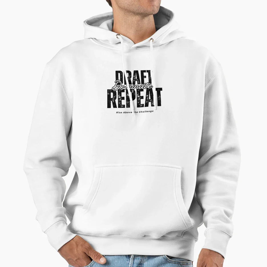 Draft Dominate Repeat Funny Fantasy T-Shirt - Graphic Print for Adults