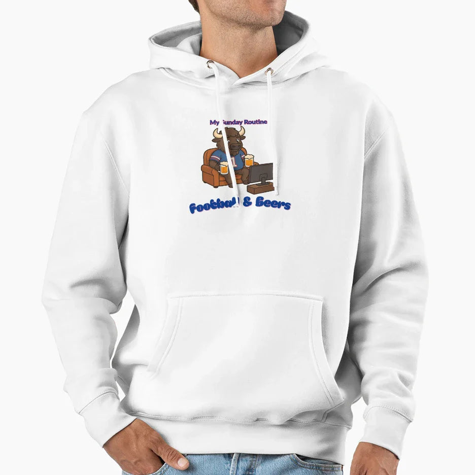 Buffalo Bills My Sunday Routine Billy Hoodie - Custom Art Print for Adults