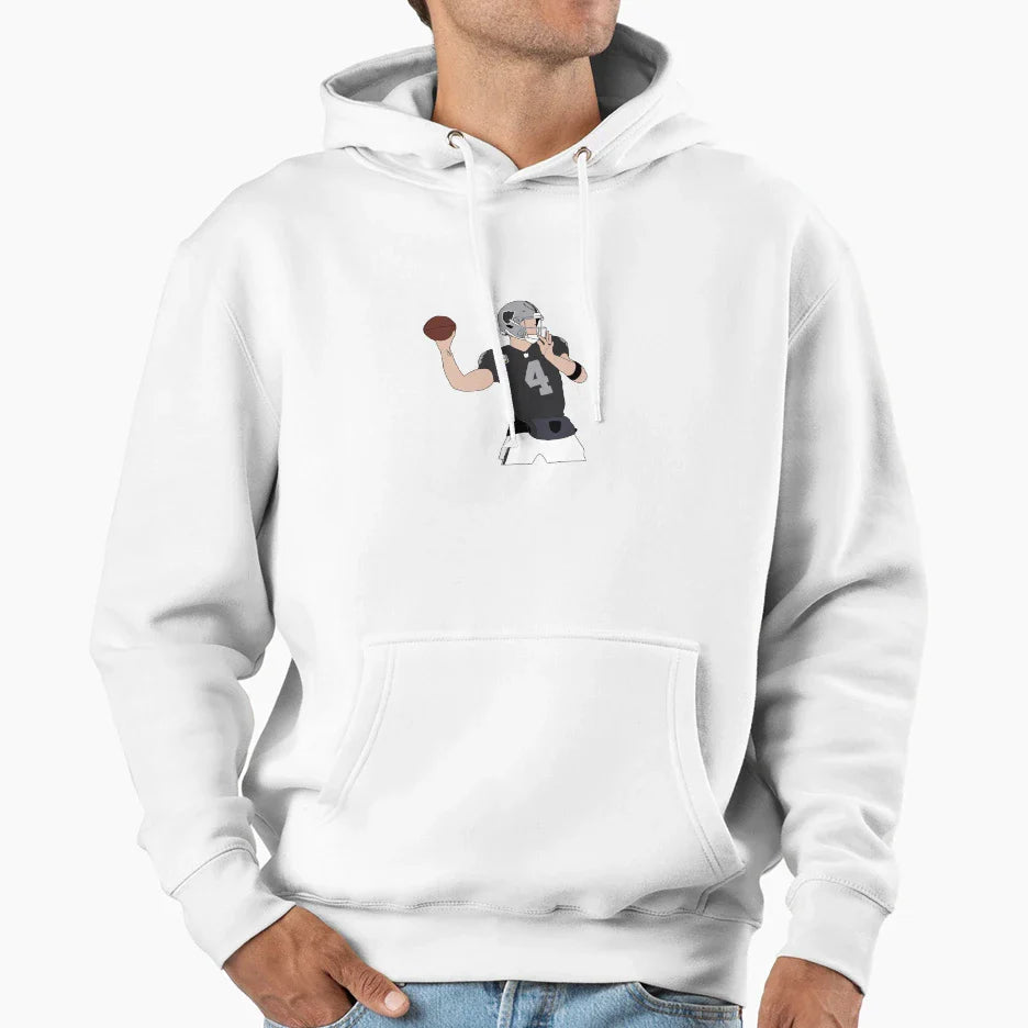 Las Vegas Raiders Derek Carr Hoodie - Aesthetic Graphic for Adults