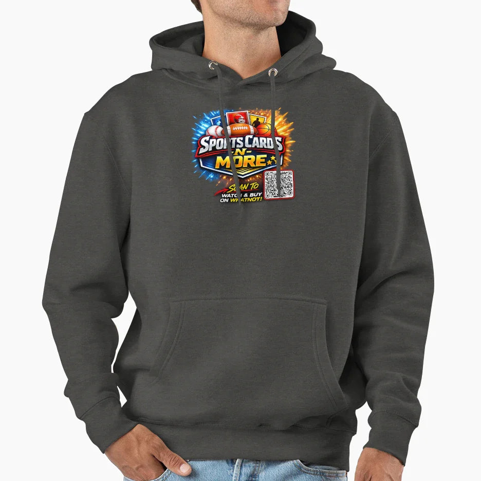 Sports Cards N More Logo W Qr Code Hoodie - Trendy Graphic Men Women