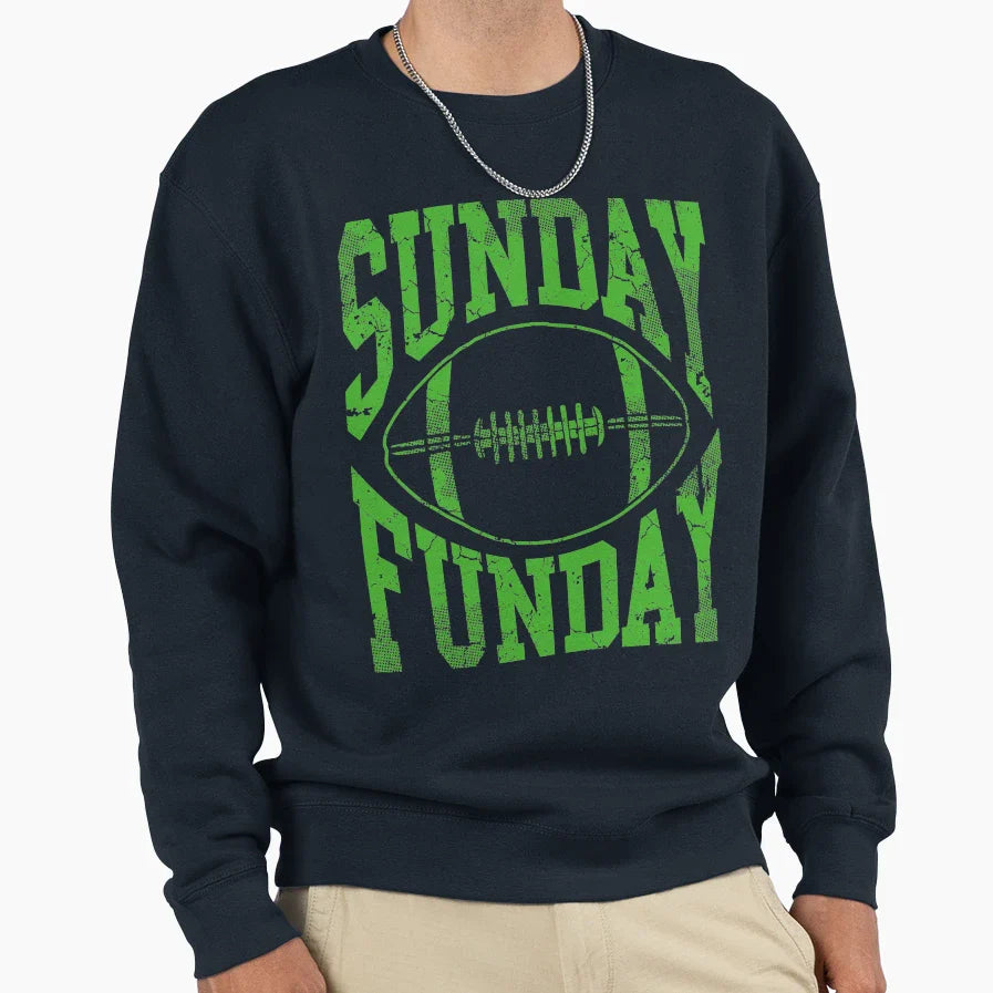 Sunday Funday Football Sweatshirt - Novelty Apparel Unisex