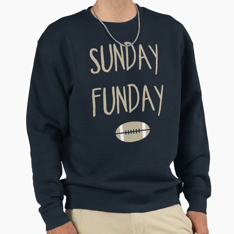 Sunday Funday Sweatshirt - Trendy Graphic Men Women