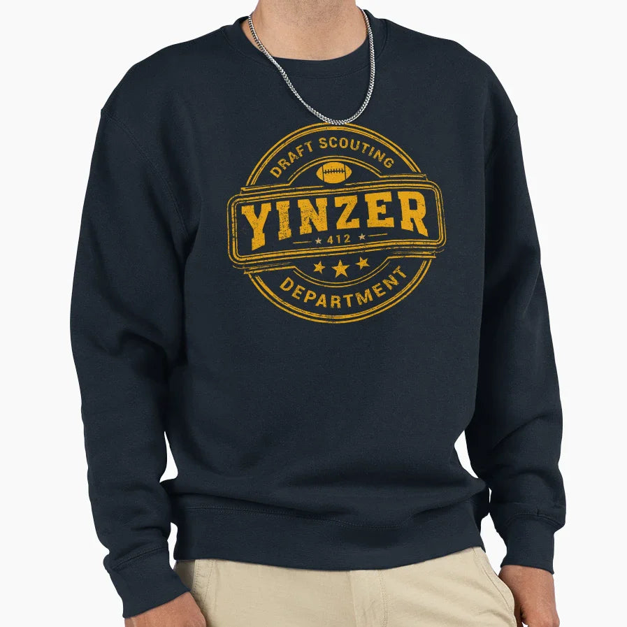 Yinzer Scouting Department Football Sweatshirt - Trendy Graphic for Adults