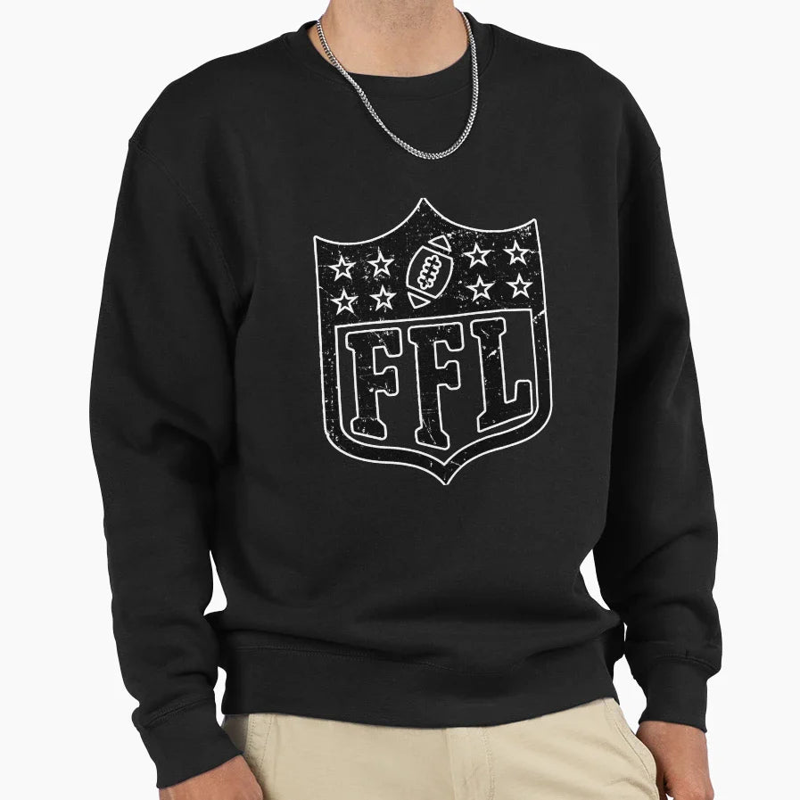 Fantasy Football Distressed Ffl League Sweatshirt - Graphic Print Men Women