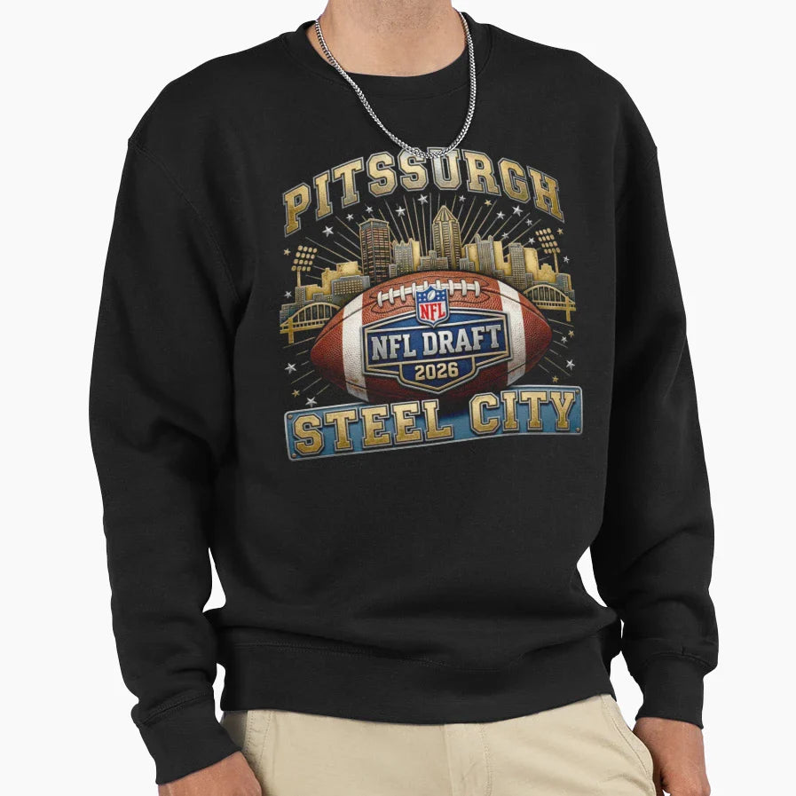 Pittsburgh Draft 2026 Steel City Sweatshirt - Custom Art Print for Adults