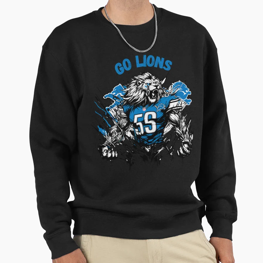 Art Detroit Lions Sweatshirt - Custom Art Print Men Women