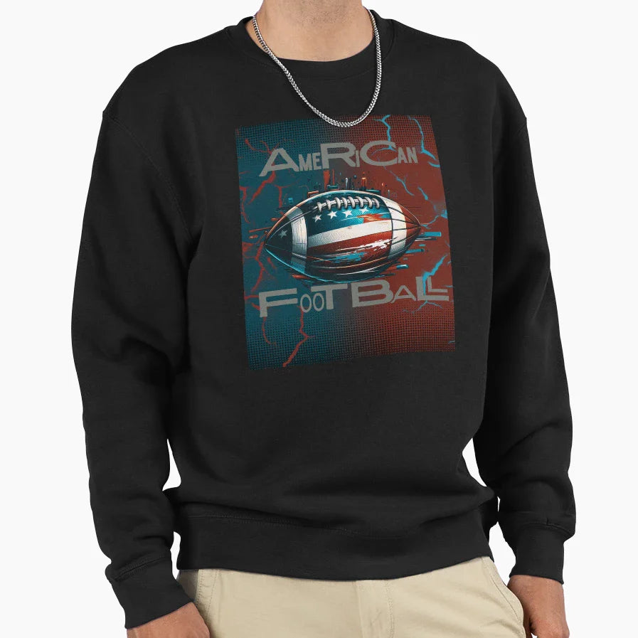 American Football Sweatshirt - Minimalist Print Men Women