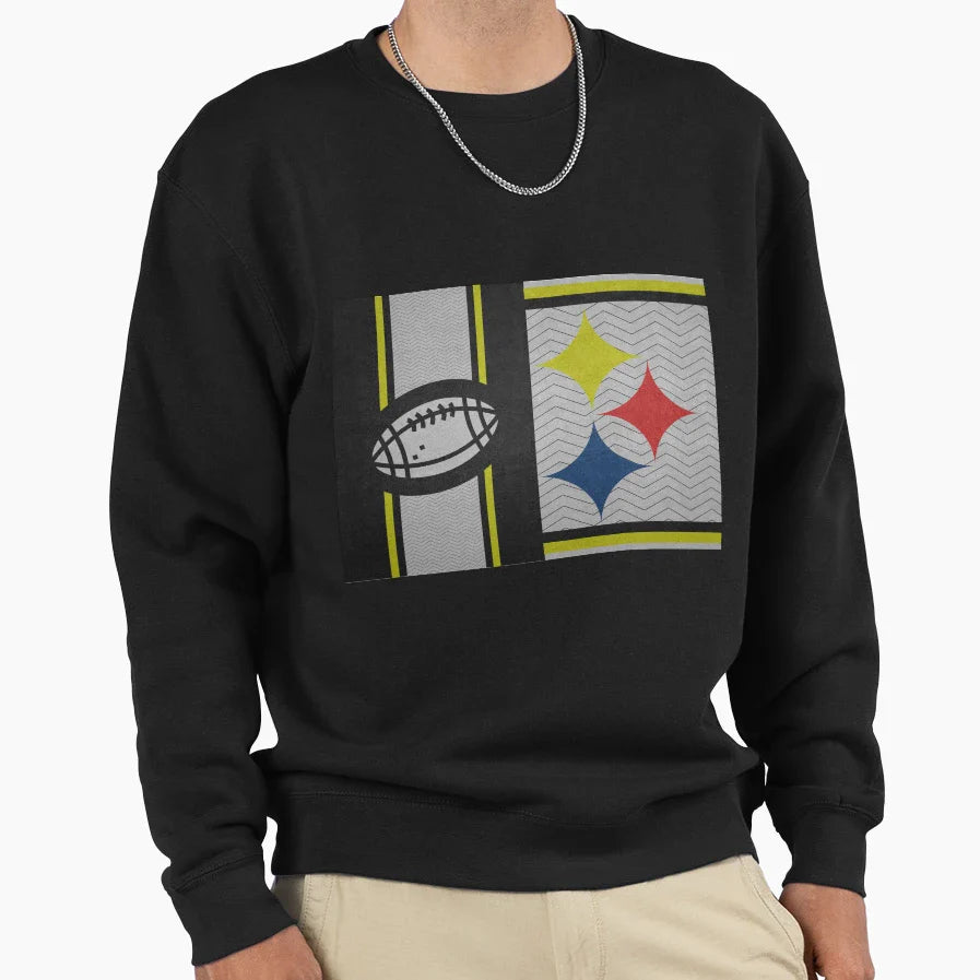 Football Steel Model Sweatshirt - Graphic Print Men Women