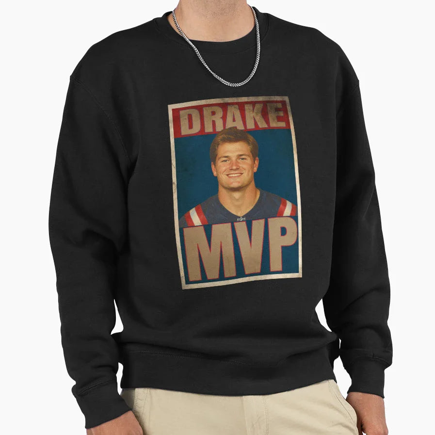 Drake Maye Mvp Sweatshirt - Trendy Graphic Men Women