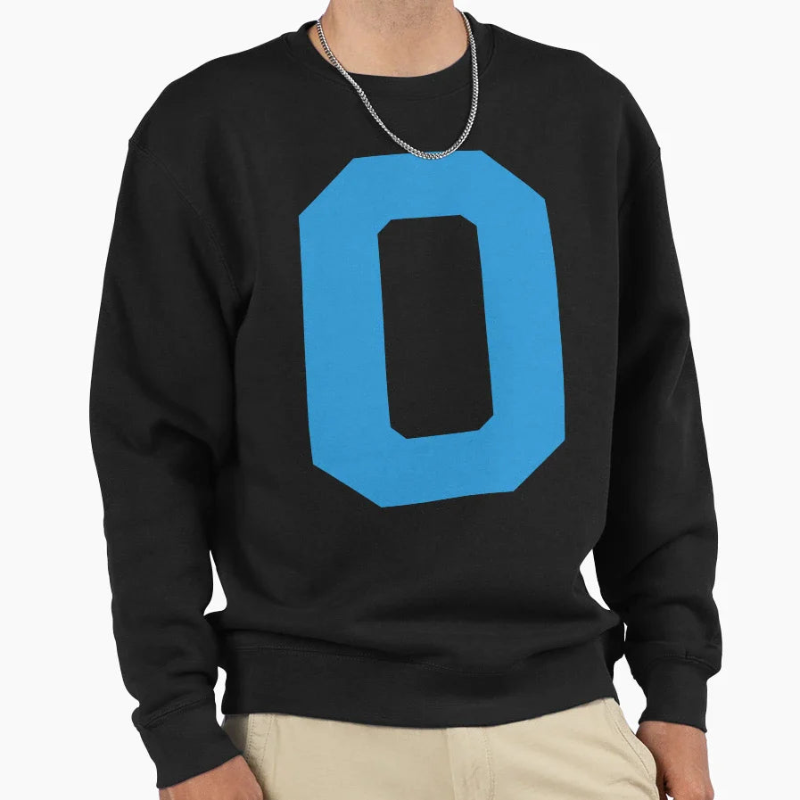 Number 0 Blue Zero Sports Number 0 Sweatshirt - Graphic Print for Adults