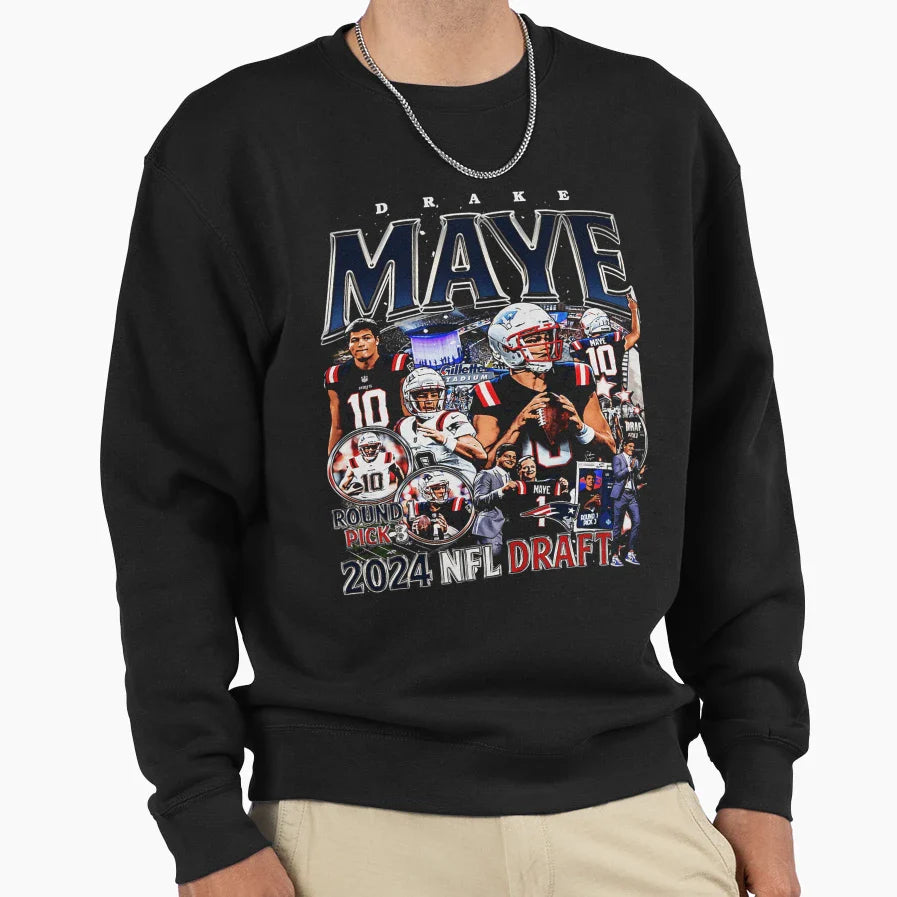 Drake Maye Bootleg Sweatshirt - Unique Graphic Men Women