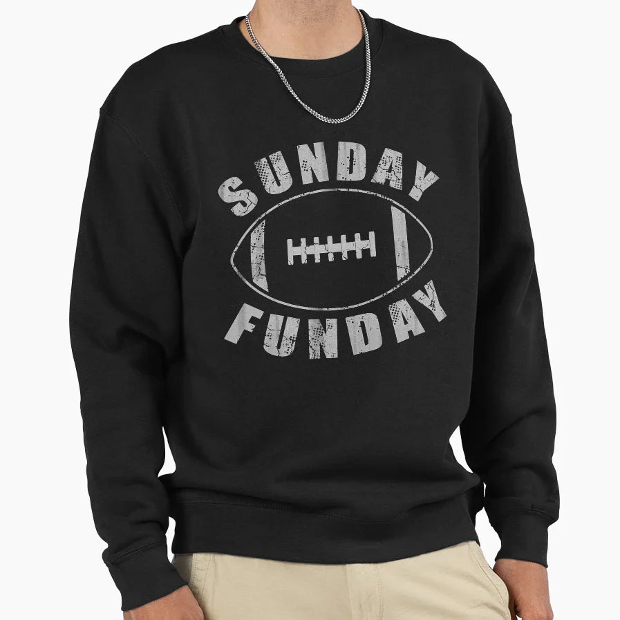 Sunday Funday Football Sports Sweatshirt - Fun Novelty Design Unisex
