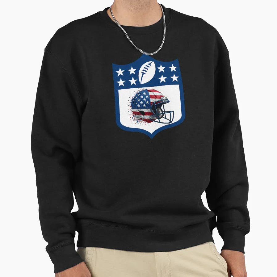 Helmet American Flag Usa American Sweatshirt - Streetwear Style for Adults