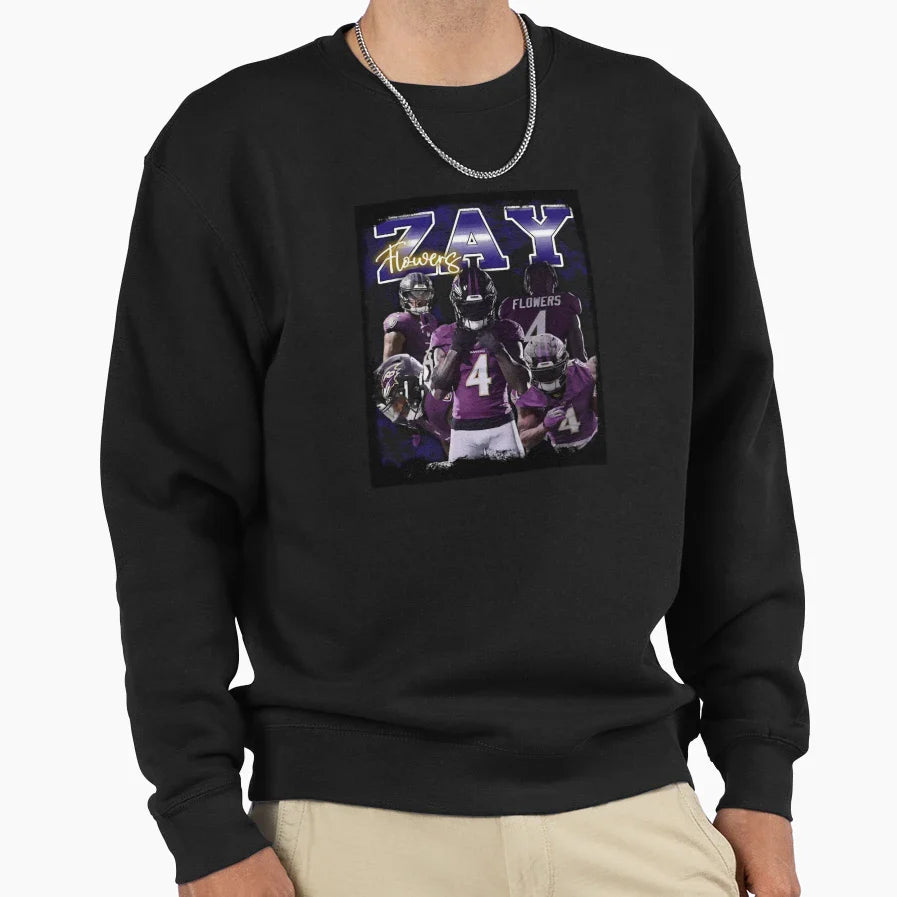 Zay Flowers Sweatshirt - Custom Art Print Unisex