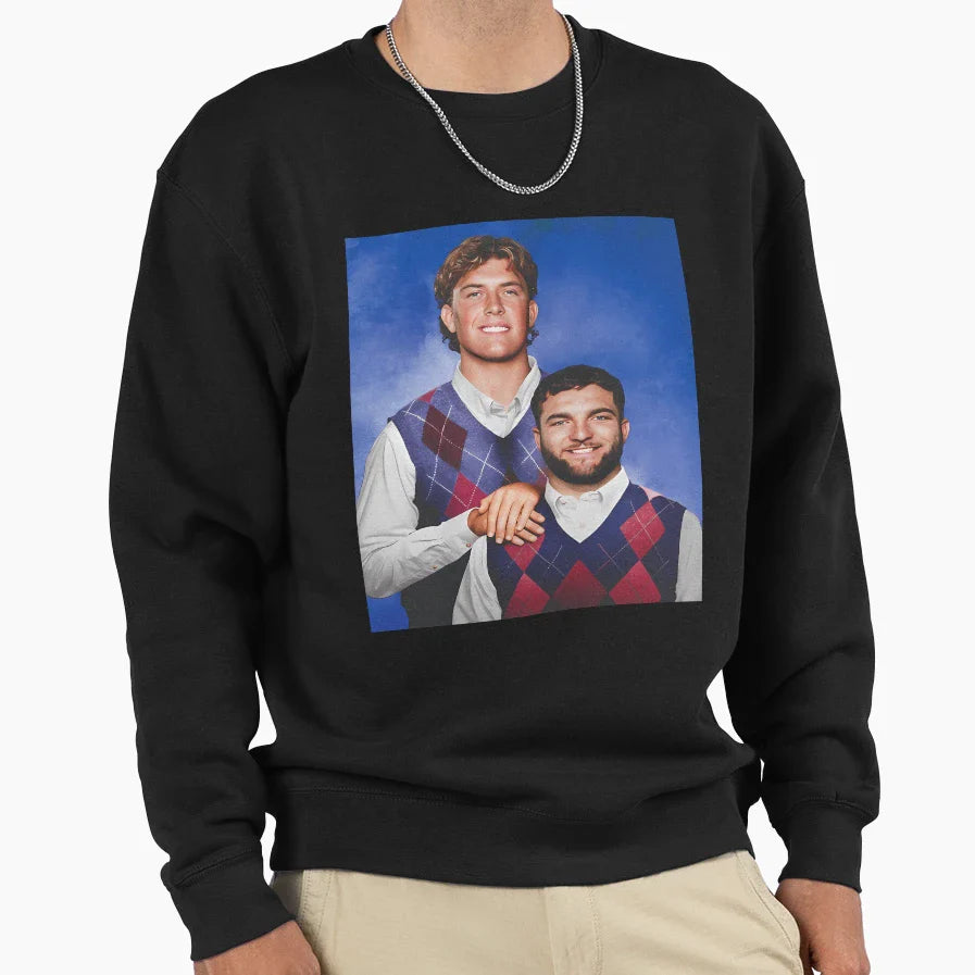 Football Jaxson Dart And Cam Sweatshirt - Trendy Graphic for Adults