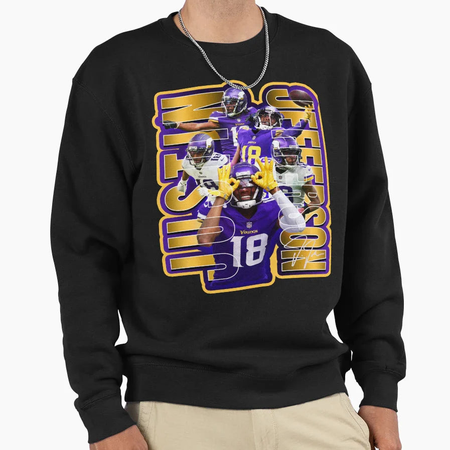 JJ Football Star Artwork Sweatshirt - Novelty Apparel for Adults