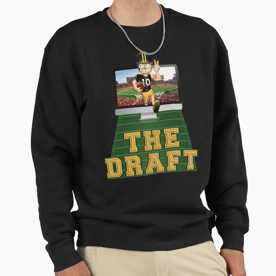 Draft Ffl Fantasy Football League Sweatshirt - Novelty Apparel for Adults