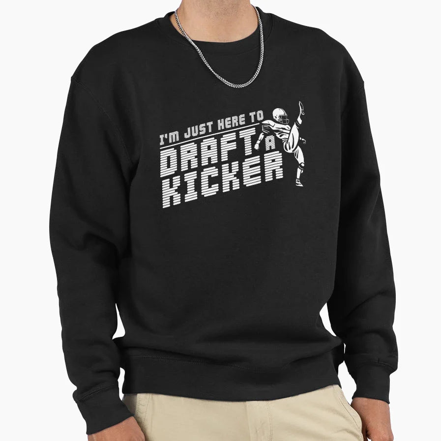 Funny Fantasy Football Just Here Sweatshirt - Aesthetic Graphic for Adults