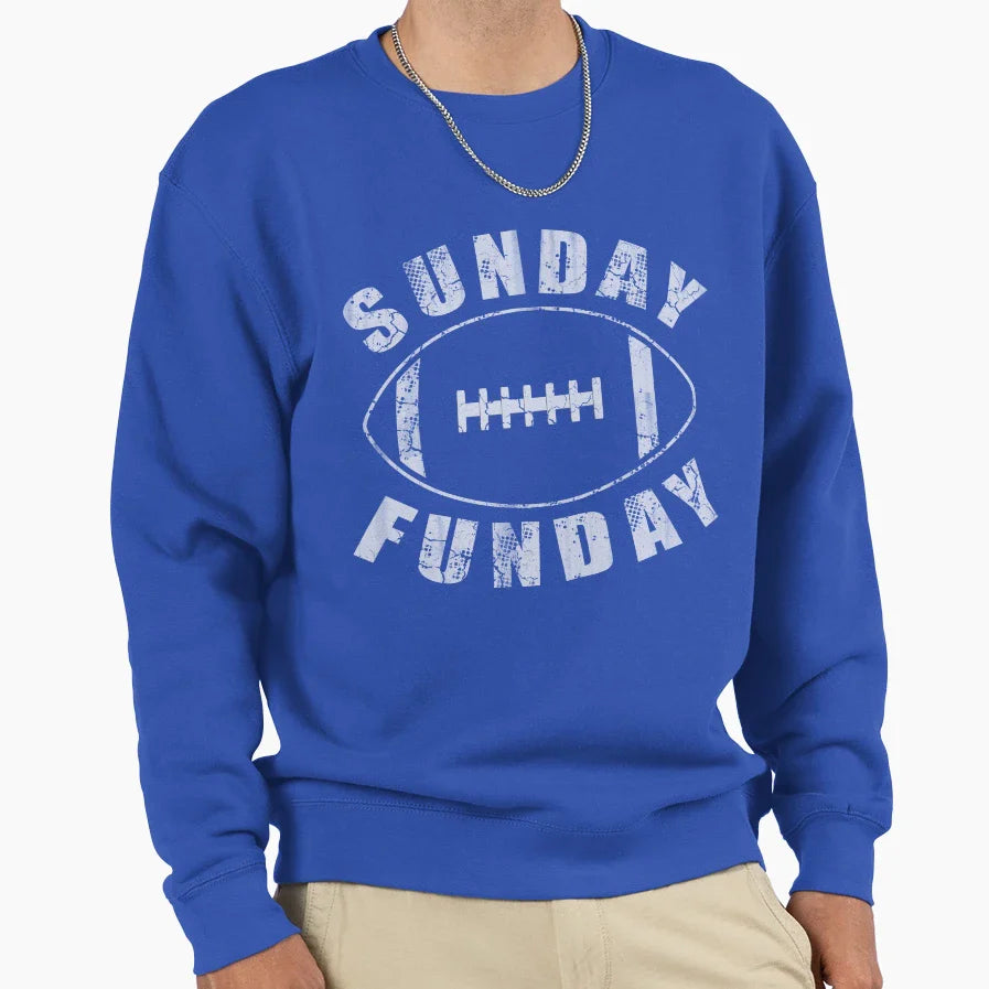 Sunday Funday Football Sweatshirt - Graphic Print Men Women