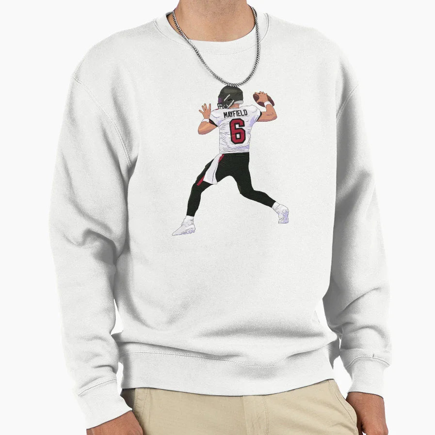 Baker Mayfield Celebrating Tampa Sweatshirt - Minimalist Print for Adults