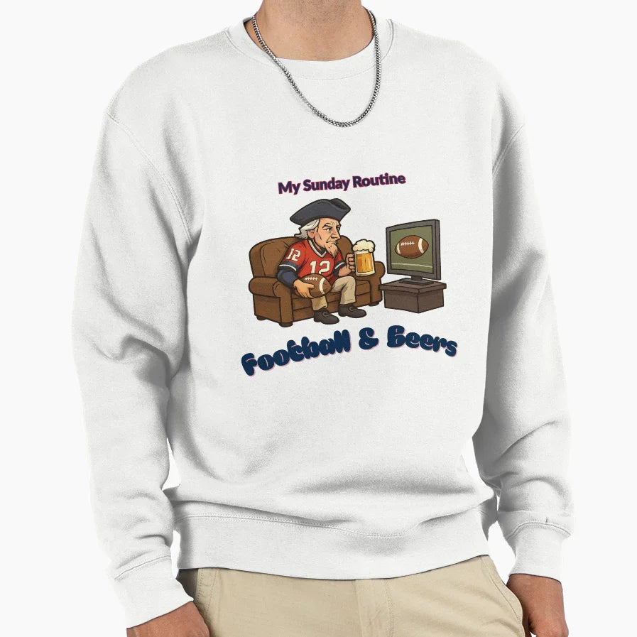 New England Patriots Sunday Routine T-Shirt - Custom Art Print Unisex
