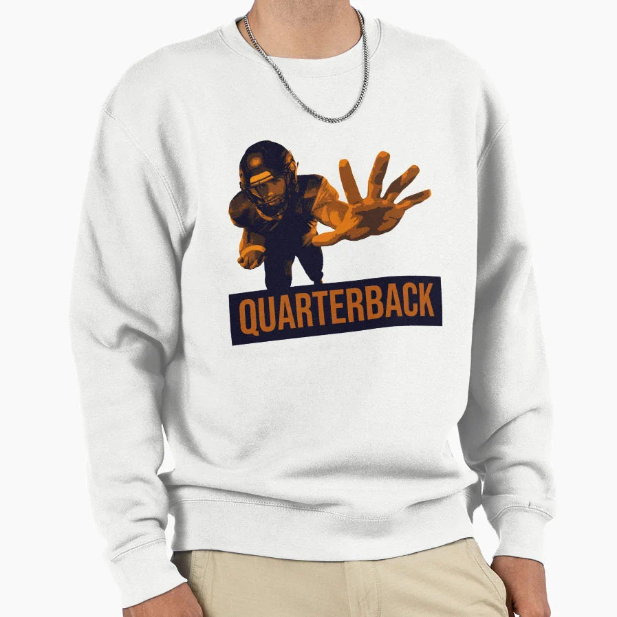 American Football Quarterback Sweatshirt - Graphic Print for Adults