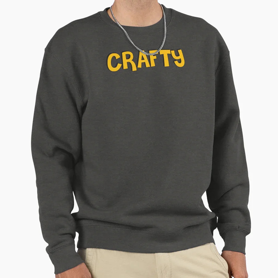 Film Crew Set Crafty Gold Text Front Sweatshirt - Novelty Apparel Unisex