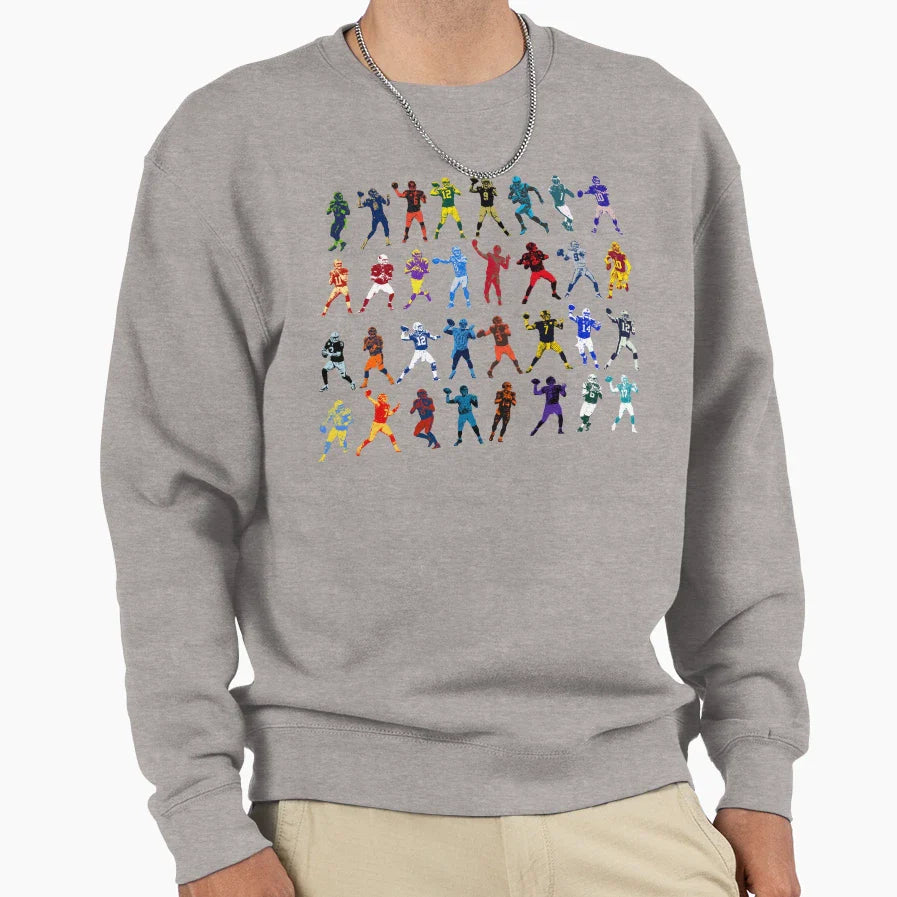 Quarterback Club Sweatshirt - Trendy Graphic Unisex