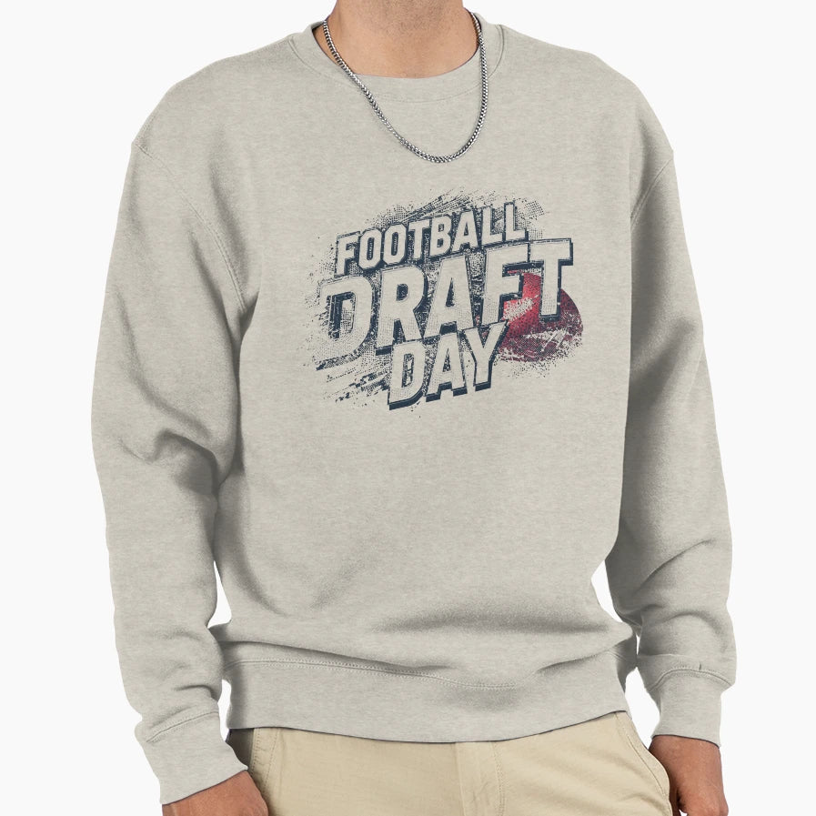 Football Draft Day 2 Sweatshirt - Graphic Print for Adults