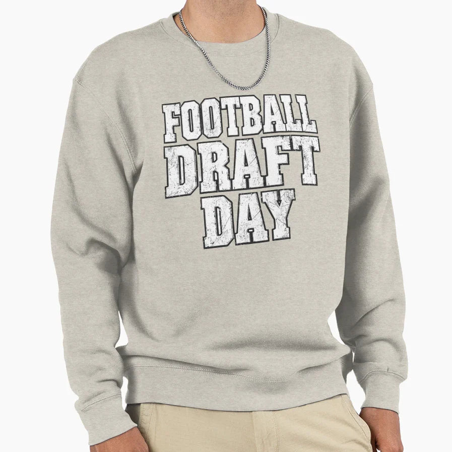 Football Draft Day Sweatshirt - Aesthetic Graphic for Adults