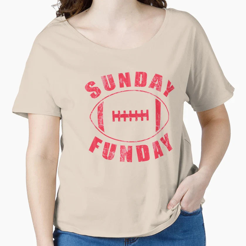 Sunday Funday Football T-Shirt - Fun Novelty Design Unisex